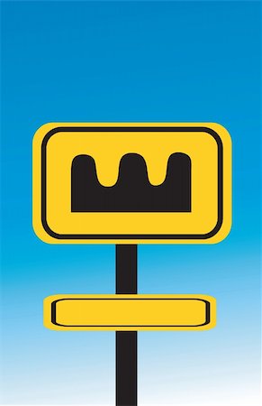 simsearch:400-08753718,k - Illustration of hump printed yellow sign board Foto de stock - Royalty-Free Super Valor e Assinatura, Número: 400-04516251