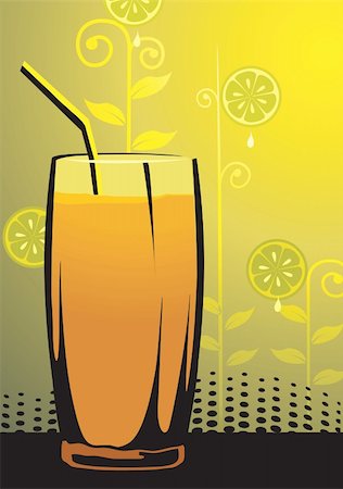 simsearch:400-04524035,k - Illustration of a glass full of juices Foto de stock - Super Valor sin royalties y Suscripción, Código: 400-04516560