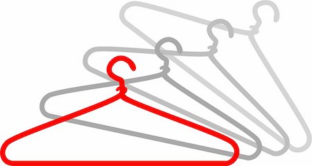 Illustration of a group of cloth hanger Stock Photo - Budget Royalty-Free & Subscription, Code: 400-04516607