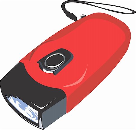 simsearch:400-08187651,k - Illustration of red rechargeable torch Fotografie stock - Microstock e Abbonamento, Codice: 400-04517135