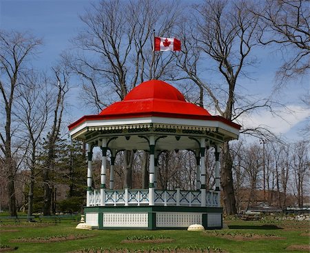 A historic bandstand with the flag flying high. Stock Photo - Budget Royalty-Free & Subscription, Code: 400-04517639