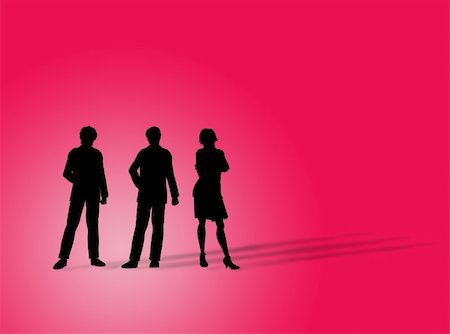 pact - Business figures silhouette on a colorful background Stock Photo - Budget Royalty-Free & Subscription, Code: 400-04518012