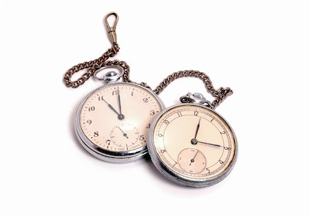simsearch:600-01551669,k - Old soviet pocket watch covered with rust and dust isolated on white background Stock Photo - Budget Royalty-Free & Subscription, Code: 400-04518495