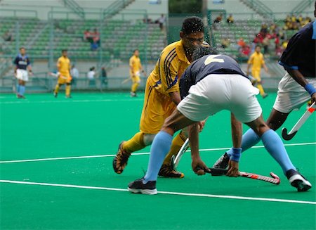 field hockey in action Stock Photo - Budget Royalty-Free & Subscription, Code: 400-04518843