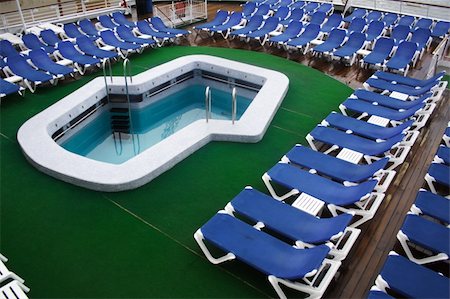 pool and cruise ship - Cruise ship deck swimming pool. Stock Photo - Budget Royalty-Free & Subscription, Code: 400-04519237