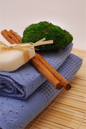 SPA soap and towels - accessories for wellness or relaxing Stock Photo - Budget Royalty-Free & Subscription, Code: 400-04510040