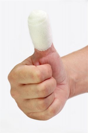 simsearch:400-04788265,k - Bandaged finger close up on bright background Foto de stock - Royalty-Free Super Valor e Assinatura, Número: 400-04510328