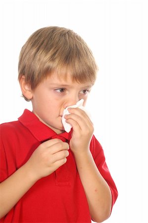 sneezing child - child blowing his nose Stock Photo - Budget Royalty-Free & Subscription, Code: 400-04510433