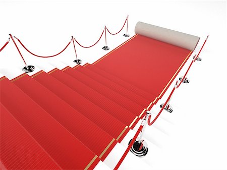 simsearch:400-08035191,k - 3d rendered illustration of stairs with a red carpet Foto de stock - Super Valor sin royalties y Suscripción, Código: 400-04510540