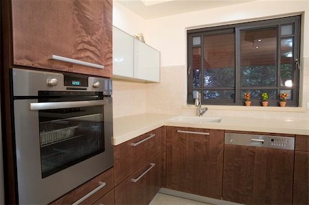 kitchen room modern design/luxury kitchen Foto de stock - Super Valor sin royalties y Suscripción, Código: 400-04511018