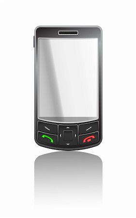 simsearch:400-06429921,k - Vector realistic illustration of a black PDA with black buttons Stockbilder - Microstock & Abonnement, Bildnummer: 400-04511350