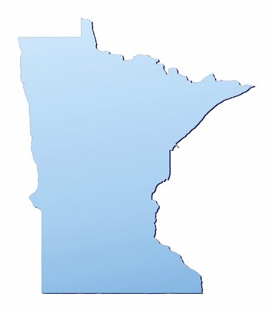 simsearch:400-04511519,k - Minnesota(USA) map filled with light blue gradient. High resolution. Mercator projection. Foto de stock - Royalty-Free Super Valor e Assinatura, Número: 400-04511517