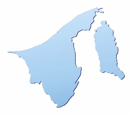 simsearch:400-04511519,k - Brunei map filled with light blue gradient. High resolution. Mercator projection. Foto de stock - Super Valor sin royalties y Suscripción, Código: 400-04511525