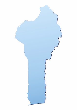 simsearch:400-04511519,k - Benin map filled with light blue gradient. High resolution. Mercator projection. Foto de stock - Super Valor sin royalties y Suscripción, Código: 400-04511523