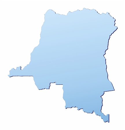 simsearch:400-04511519,k - Democratic Republic of the Congo map filled with light blue gradient. High resolution. Mercator projection. Foto de stock - Royalty-Free Super Valor e Assinatura, Número: 400-04511532