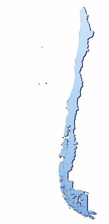 simsearch:400-04511519,k - Chile map filled with light blue gradient. High resolution. Mercator projection. Foto de stock - Super Valor sin royalties y Suscripción, Código: 400-04511533