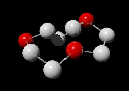 simsearch:400-08406439,k - 3d rendering of red and white molecules on a black background Stock Photo - Budget Royalty-Free & Subscription, Code: 400-04511735