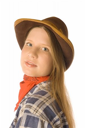 simsearch:400-04573832,k - The portrait of a young woman wearing cowboy clothes Photographie de stock - Aubaine LD & Abonnement, Code: 400-04511964