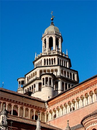 The Certosa di Pavia or Charterhouse of Pavia (built c. 1396-1465) is a famous monastery complex in Lombardy, Italy, commissioned by Gian Galeazzo Visconti. It is situated near the university town of Pavia Stock Photo - Budget Royalty-Free & Subscription, Code: 400-04512242