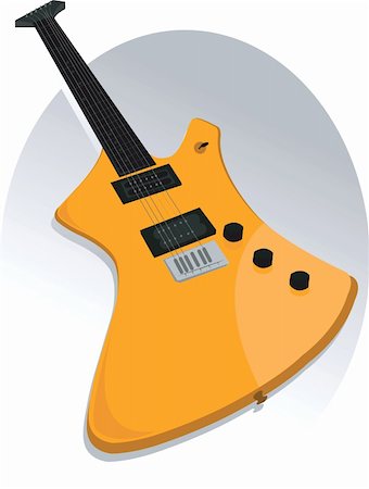 simsearch:614-01433957,k - Illustration of a electric guitar isolated Stock Photo - Budget Royalty-Free & Subscription, Code: 400-04512271