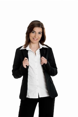 simsearch:400-04351235,k - Portrait of a young and beautiful business woman isolated on white Foto de stock - Super Valor sin royalties y Suscripción, Código: 400-04512507