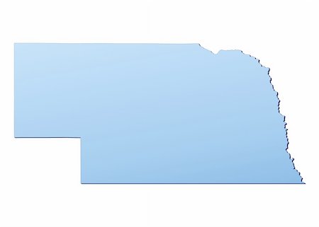 simsearch:400-04511519,k - Nebraska(USA) map filled with light blue gradient. High resolution. Mercator projection. Foto de stock - Royalty-Free Super Valor e Assinatura, Número: 400-04512615