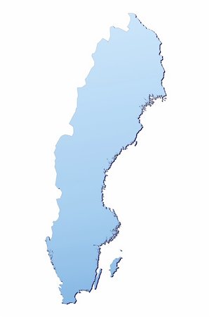 simsearch:400-04511519,k - Sweden map filled with light blue gradient. High resolution. Mercator projection. Foto de stock - Royalty-Free Super Valor e Assinatura, Número: 400-04512617