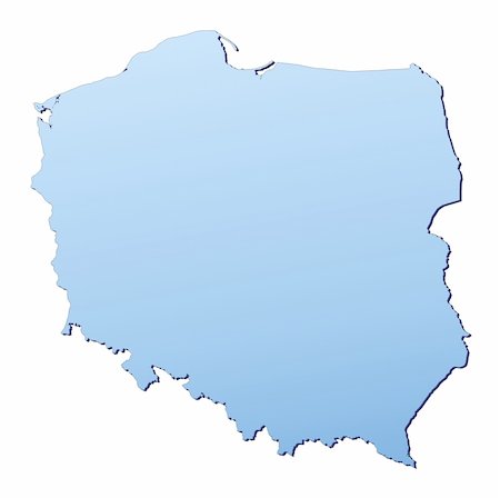 simsearch:400-04511519,k - Poland map filled with light blue gradient. High resolution. Mercator projection. Foto de stock - Super Valor sin royalties y Suscripción, Código: 400-04512619