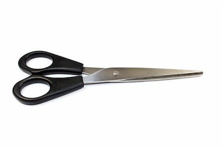 Black scissors isolated on white background Stock Photo - Budget Royalty-Free & Subscription, Code: 400-04512894