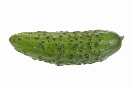 Fresh green cucumber, isolated on white background Stock Photo - Budget Royalty-Free & Subscription, Code: 400-04512991