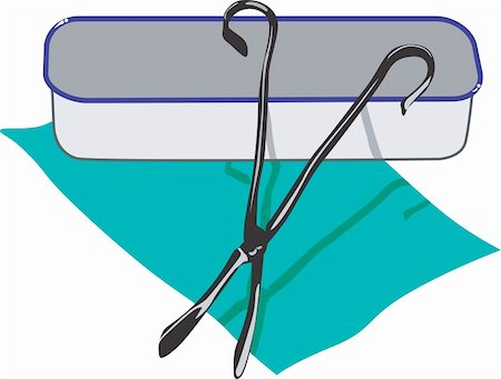 surgery tray - Illustration of medical tray and clipper Stock Photo - Budget Royalty-Free & Subscription, Code: 400-04513442