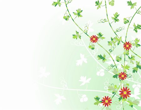 simsearch:400-04397952,k - Editable vector illustration of vines with flowers Fotografie stock - Microstock e Abbonamento, Codice: 400-04513578