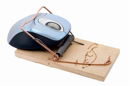 simsearch:400-03992981,k - a computer mouse caught in a mousetrap Stock Photo - Budget Royalty-Free & Subscription, Code: 400-04513677