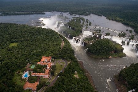 simsearch:400-08968017,k - Aerial view toward Brazil's side of Iguazu Falls Stock Photo - Budget Royalty-Free & Subscription, Code: 400-04513793