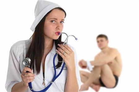 patient in hospital on consultation of the nurse sexy; play Stock Photo - Budget Royalty-Free & Subscription, Code: 400-04513845