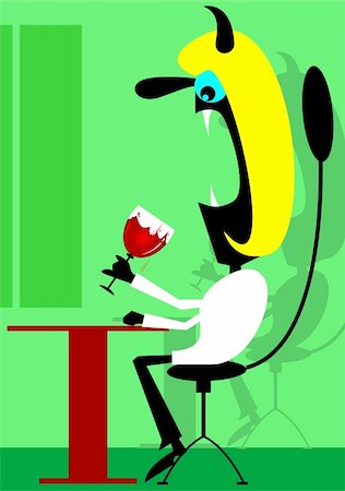 simsearch:400-04007948,k - Illustration of a vampire taking his drink Fotografie stock - Microstock e Abbonamento, Codice: 400-04513990