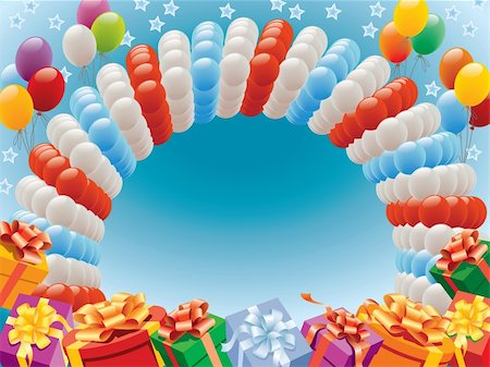 simsearch:400-05693376,k - Balloons decoration ready for birthday and party Stockbilder - Microstock & Abonnement, Bildnummer: 400-04524027