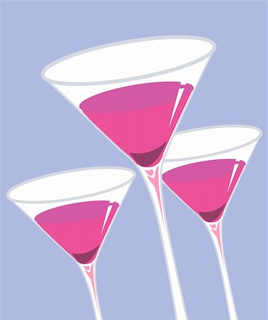 Illustration of three wine glasses Foto de stock - Super Valor sin royalties y Suscripción, Código: 400-04524035