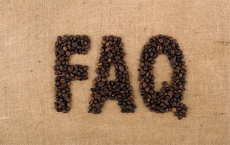 simsearch:400-06526962,k - The word FAQ from coffee beans on linea material Foto de stock - Royalty-Free Super Valor e Assinatura, Número: 400-04524410