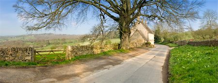 cotswolds landscape view over farmland fields and trees Photographie de stock - Aubaine LD & Abonnement, Code: 400-04524997