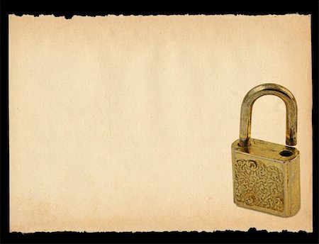 simsearch:400-04023924,k - torn out sheet of paper with old padlock motif - XXL size Stock Photo - Budget Royalty-Free & Subscription, Code: 400-04526015