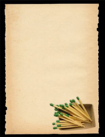 simsearch:400-04165213,k - torn out old sheet of paper with matchbox motif  isolated on black - XXL size Stock Photo - Budget Royalty-Free & Subscription, Code: 400-04526017