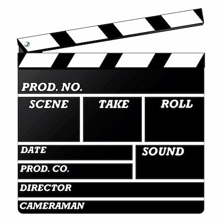 filmproduzent (männlich und weiblich) - The vector image clapboard against white background Stockbilder - Microstock & Abonnement, Bildnummer: 400-04526543