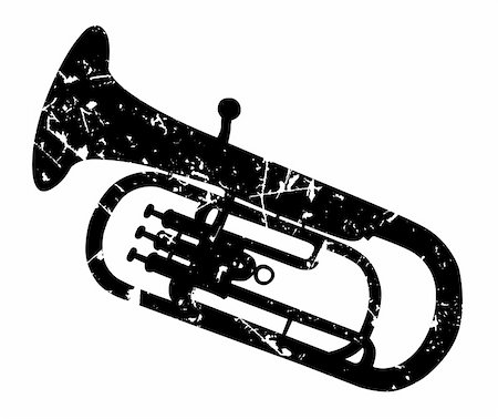 simsearch:400-09095300,k - The vector image of a wind musical instrument of a tenorhorn. Stock Photo - Budget Royalty-Free & Subscription, Code: 400-04526557