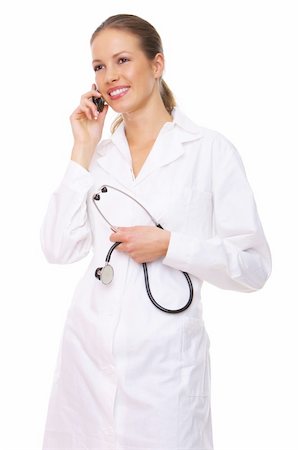simsearch:400-04526743,k - 20-25 years old beautiful female doctor isolates on white Stock Photo - Budget Royalty-Free & Subscription, Code: 400-04526743