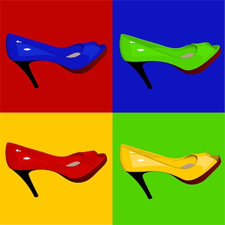 Multicolored Womens Shoes Stock Photo - Budget Royalty-Free & Subscription, Code: 400-04526771