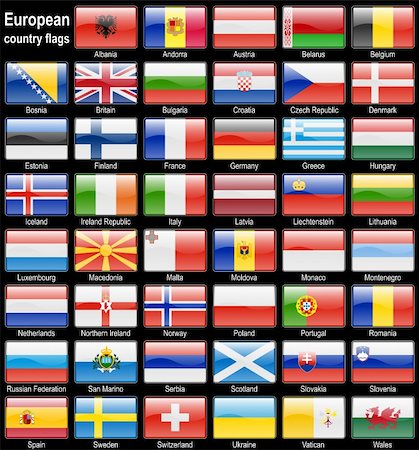 simsearch:400-04738956,k - shiny web buttons with european country flags Photographie de stock - Aubaine LD & Abonnement, Code: 400-04526915
