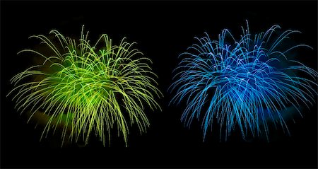 Fireworks Lighting up the Black Night Sky Stock Photo - Budget Royalty-Free & Subscription, Code: 400-04527020