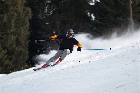 simsearch:400-04308471,k - Sharp turn on ski race Stock Photo - Budget Royalty-Free & Subscription, Code: 400-04527080