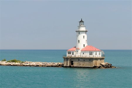 Lighthouse at entrance to Navy Pier, Chicago, Illinois Foto de stock - Super Valor sin royalties y Suscripción, Código: 400-04527135